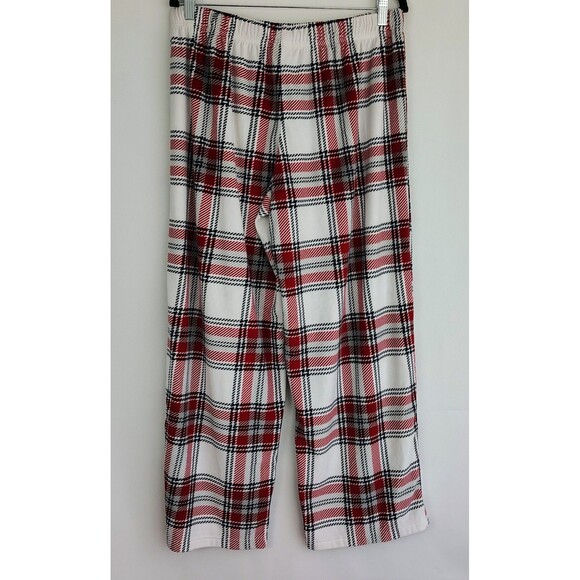 Sleep Sense Cabernet Women's Soft Flannel Pajama Set Long Sleeve Red Plaid Large - Picture 7 of 7